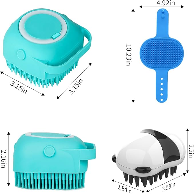 Comotech 3-in-1 Dog Grooming Brush | Adjustable Handle Shampoo Brush & Scrubber - Image 6