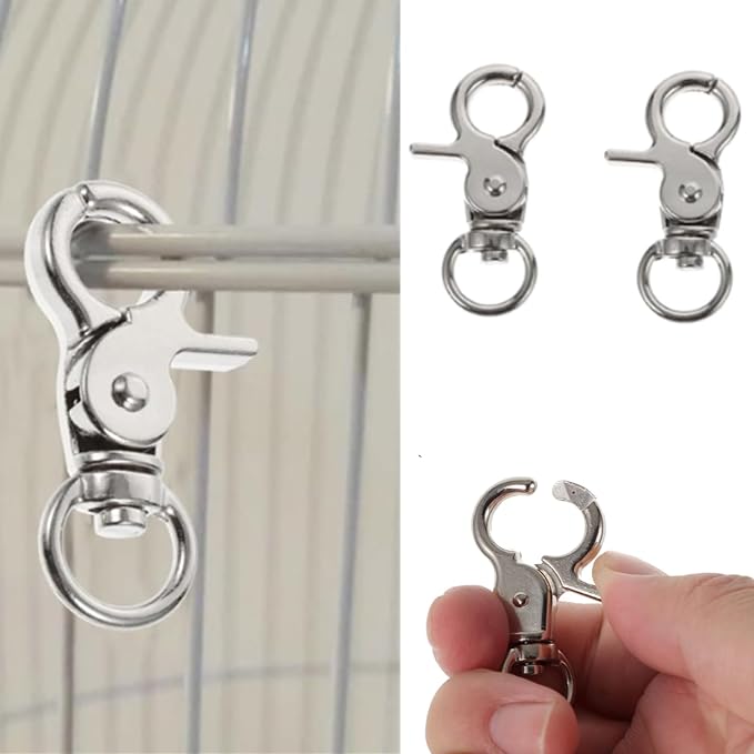 8 Pcs Bird Cage Lock Bird Cage Lobster Clasp, Birdcage Lock Birds Cage Clip - Image 4