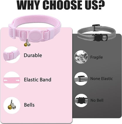 Breakaway Cat Collar with Bell, Safety Buckle Kitten Collar, Elastic Strech - Image 6