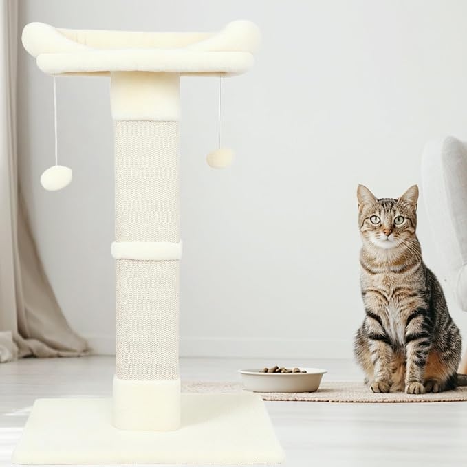 34" Cat Scratching Post for Indoor Cats, Sisal Cat Scratcher - Image 8