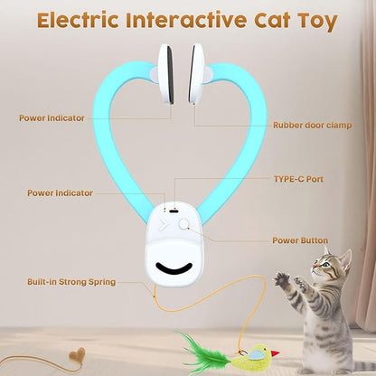 Interactive Cat Toys for Indoor Cats: Automatic Flying Bird Feather Wand Chase - Image 5