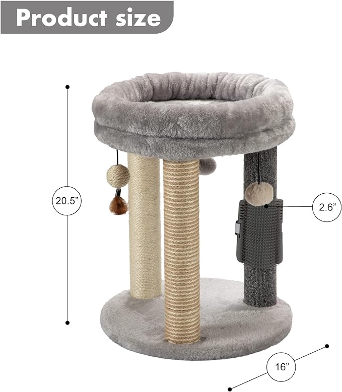 MECOOL 4in1 Small Cat Tree, Scratching Post - Image 4