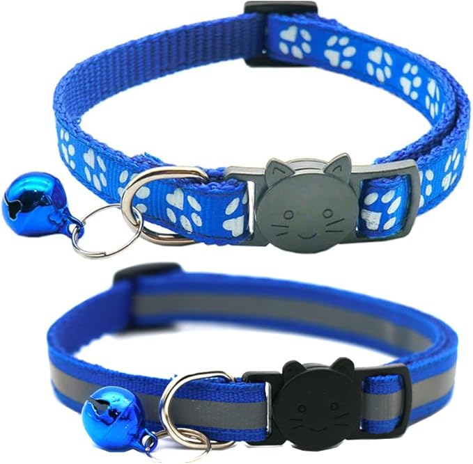 2 Pack Cat Collars Quick Release Reflective Kitten Collar by Unknown