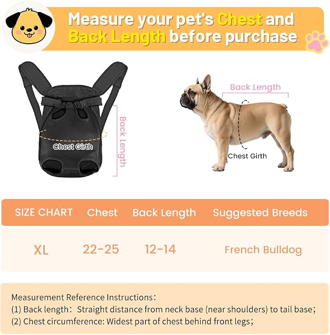 Inspack Dog Backpack Carrier/Cat Carrier, Adjustable Pet Front Carriers Travel - Image 2