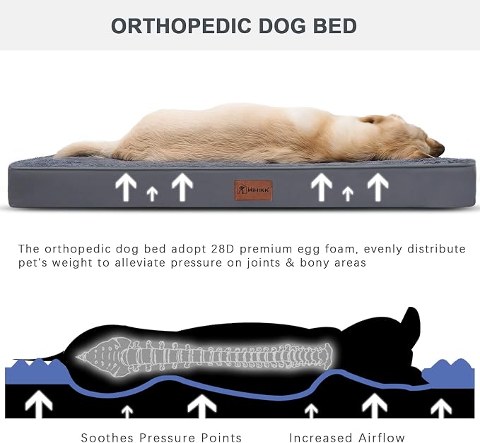 MIHIKK Waterproof Extra Large Dog Bed Orthopedic Dog Beds - Image 2