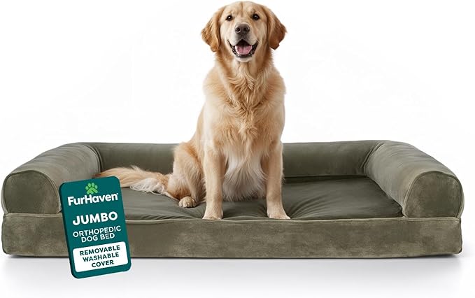 Furhaven Orthopedic Dog Bed for Large Dogs w/ Removable Bolsters & Washable by FurHaven