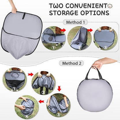 Dog Playpen with Surround Tunnel, Outdoor/Indoor Cat Playpen with Breathable - Image 6