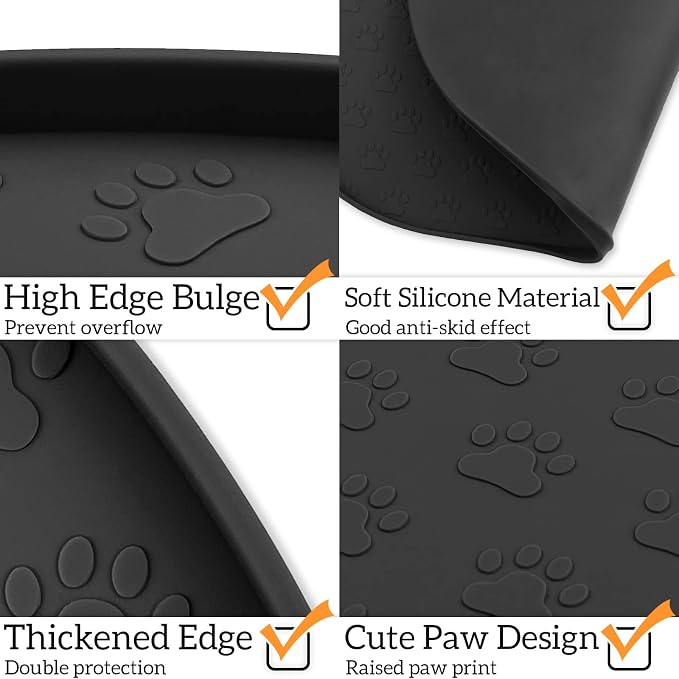 KPWACD Pet Feeding Mat for Dogs and Cats, Silicone Dog Placemat Non-Slip - Image 6