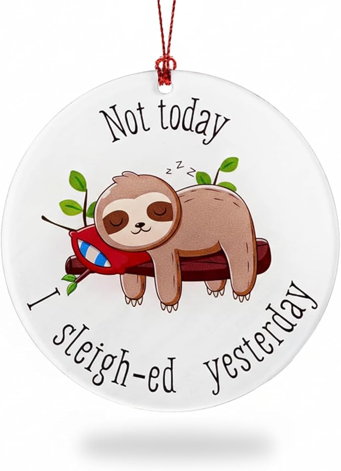 Sloth Gifts for Women, Sloth Ornament, Christmas Ornament 2025 Funny Lazy by NELXI