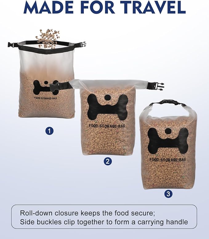 ANVS Silicone Pet Food Storage Bag, 30-Cup Dog Food Travel Bag - Image 5