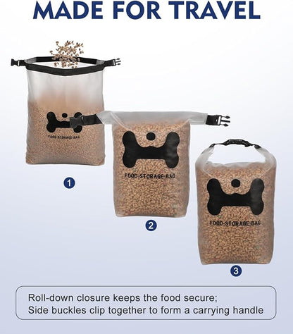 ANVS Silicone Pet Food Storage Bag, 30-Cup Dog Food Travel Bag - Image 5