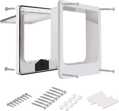 CEESC Medium Cat Door for Interior/Exterior Door, Weatherproof, Rotary 4 Way - Image 7