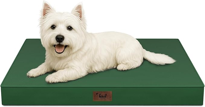 Outdoor Dog Bed for Small Dogs & Cats, Waterproof Dog Crate Mat Orthopedic Egg by TailStories