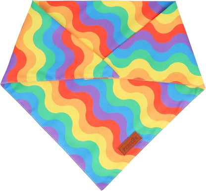 PTDECOR Rainbow Dog Bandanas Pride Day Dog Scarf Reversible Triangle LGBT+ - Image 6
