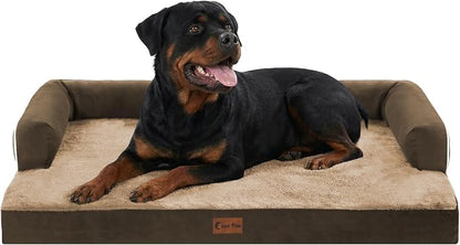 Orthopedic Dog Beds for Extra Large Dogs, Waterproof Egg Crate Foam XL Dog Bed by CasaPaw