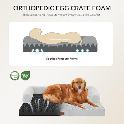 Orthopedic Dog Beds for Large Sized Dogs, Waterproof Egg Crate Foam Medium Dog - Image 2
