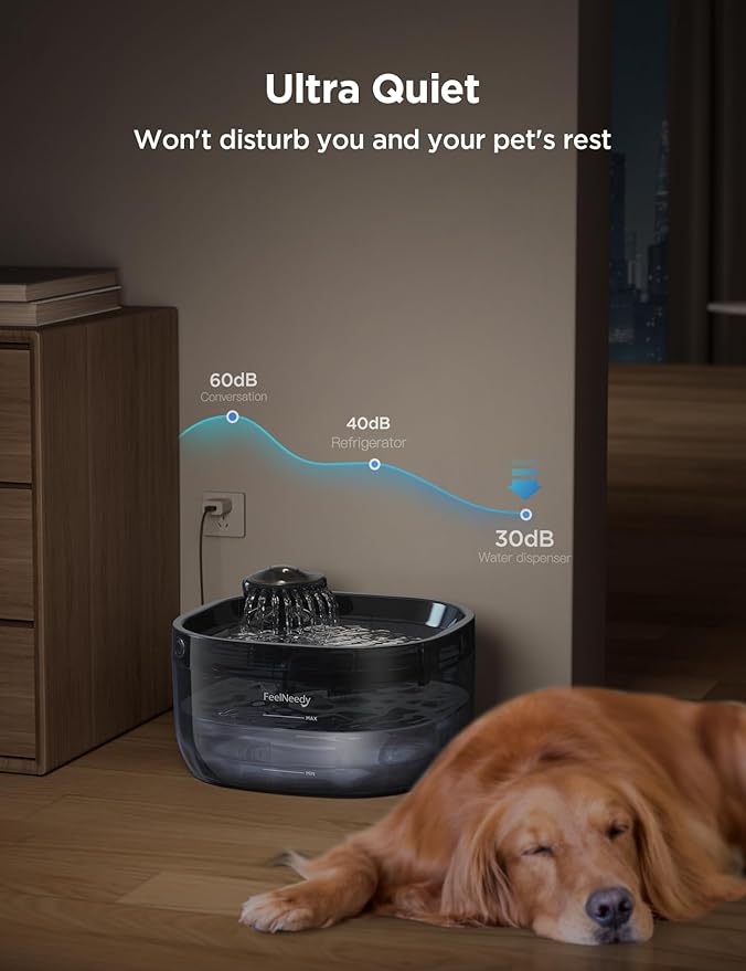 7L/1.8Gal Dog Water Fountain for Large Dog, FEELNEEDY Dog Water Bowl Dispenser - Image 4