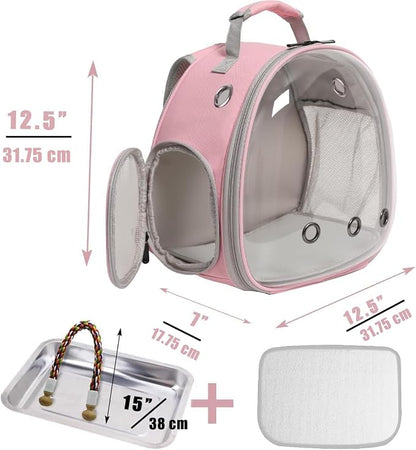 Small Bird Travel Backpack Carrier Cage, Backpack to Transport Backpack Carrier - Image 2