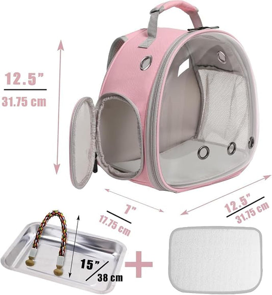Small Bird Travel Backpack Carrier Cage, Backpack to Transport Backpack Carrier - Image 2