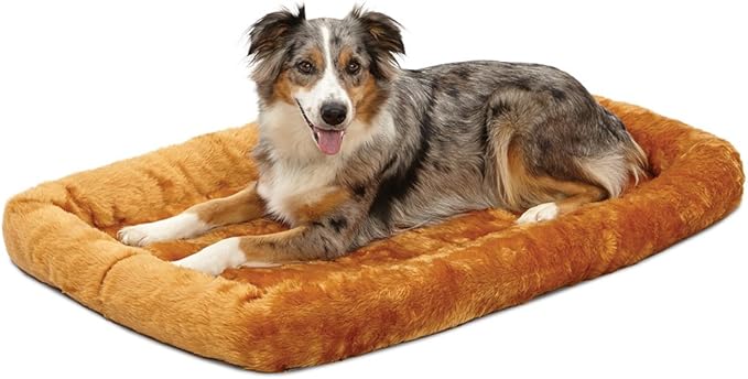 MidWest Homes for Pets QuietTime Dog Bed – Cinnamon Faux Fur Bolster, by MidWestHomesForPets