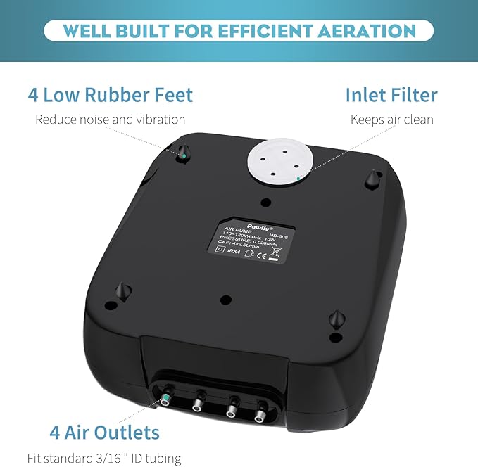Pawfly Aquarium Air Pump Oxygen Pump - Image 4