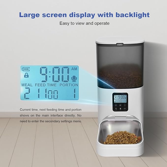 Automatic Cat Feeder, 6L Cat Food Dispenser - Image 8