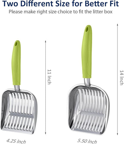 WePet Cat Litter Scoop, Aluminum Alloy Sifter, Kitty Metal Scooper, Deep Shovel - Image 4
