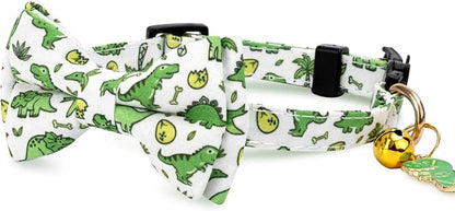 2 Pack Cotton Cat Collar with Bow Tie and Bell - Image 3
