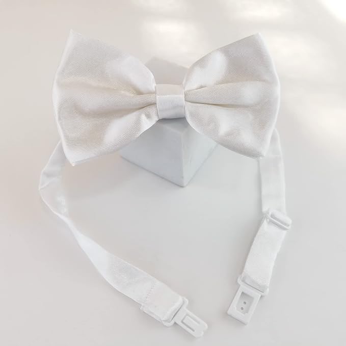 KOOLMOX Dog Bow Tie, Adjustable White Dog Collar Tie - Image 7