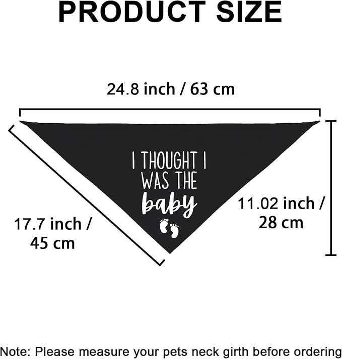 I Thought I was The Baby Bandana Pet Scarf Pregnancy Announcement Bandana Dog - Image 3