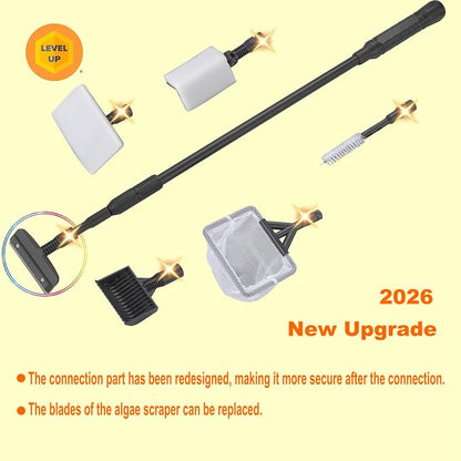 Carefree Fish 9IN1 Aquarium Cleaning Tools Long Handle Adjustable Length - Image 2