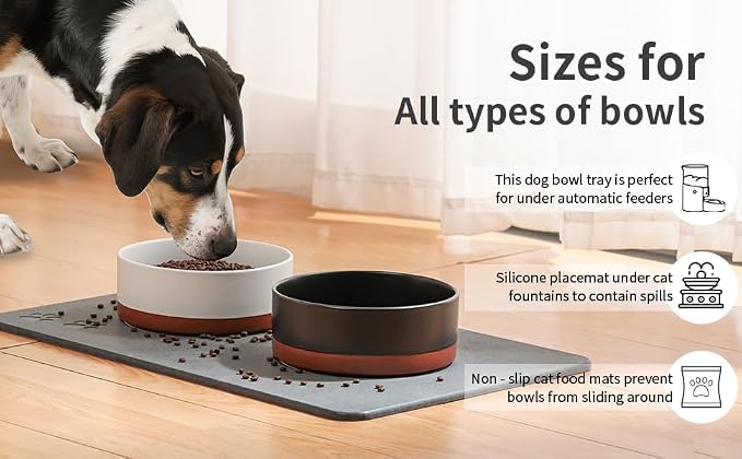 Home Dog Cat Bowl Stone Mat–Natural Diatomite Stone Pet Bowls Mat, Pet Feeding - Image 2