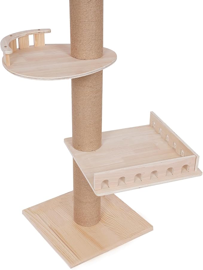 Floor to Ceiling Cat Tree, 100.4-104.3" Tall Cat Tower - Image 8