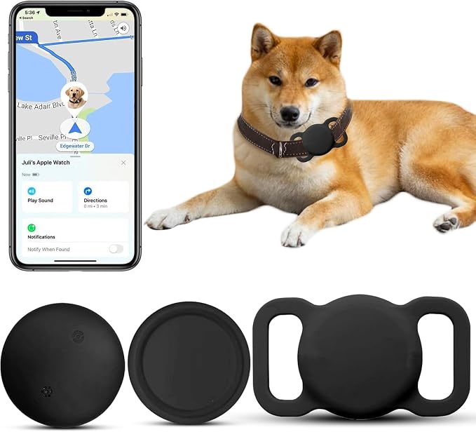 Dog Tracker with Collar Holder, Smart Pet Tracker, MFi Certificated Tracking by Veeind