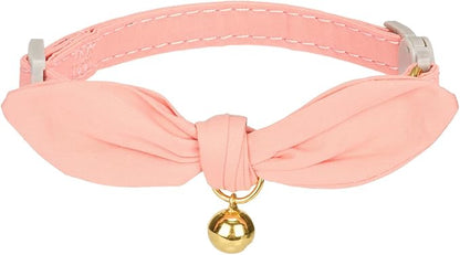 Bunny Ear Cat Collar with Bell and Bow Tie, Breakaway Cute Bowtie Kitten Collars by YUDOTE