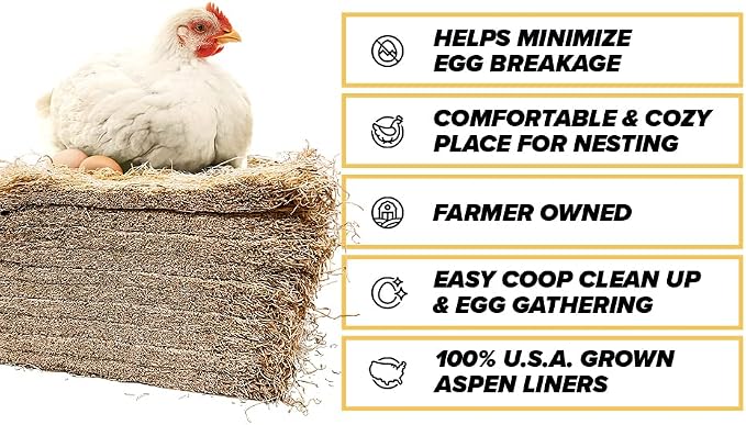 Eaton Pet and Pasture, Premium Laying Hen Nesting Pads, USA Grown & Sustainably - Image 4