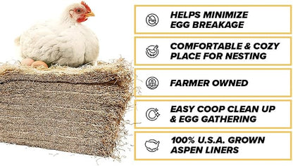 Eaton Pet and Pasture, Premium Laying Hen Nesting Pads, USA Grown & Sustainably - Image 4