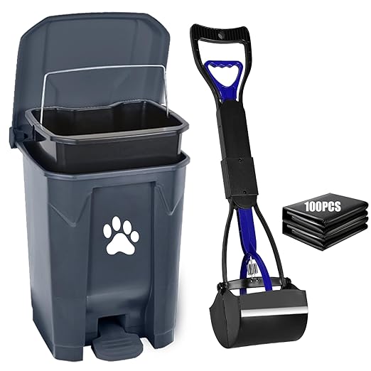 Dog Poop Trash Can Outside by Unknown