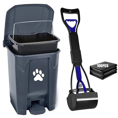 Dog Poop Trash Can Outside by Unknown