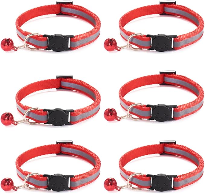 6 Pack Reflective Cat Collar by Jigichu