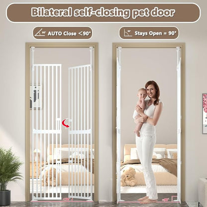 71" High Extra Tall Cat Gate, 34-36 Inch Tall Pet Gates, Auto Close Kitten - Image 4