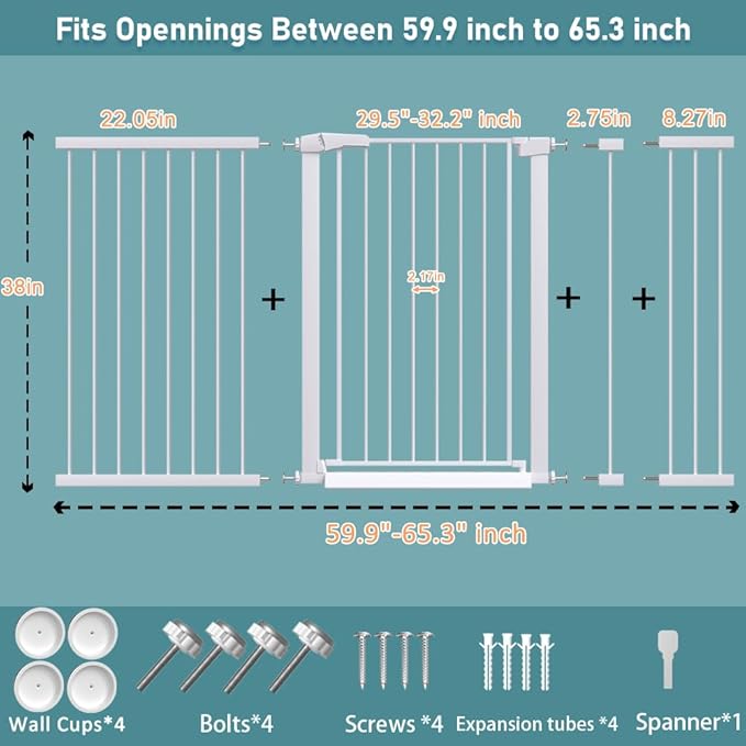 Fairy Baby 38" Extra Tall Baby Gate - Image 2
