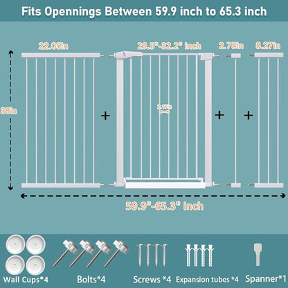 Fairy Baby 38" Extra Tall Baby Gate - Image 2