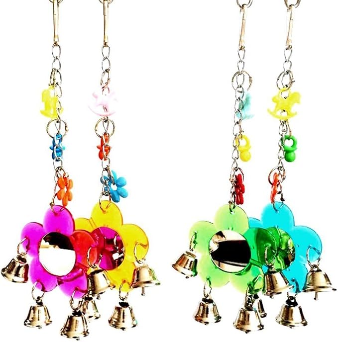 Hypeety Pet Bird Mirror with Bell Interactive Parrot Toy - Image 4