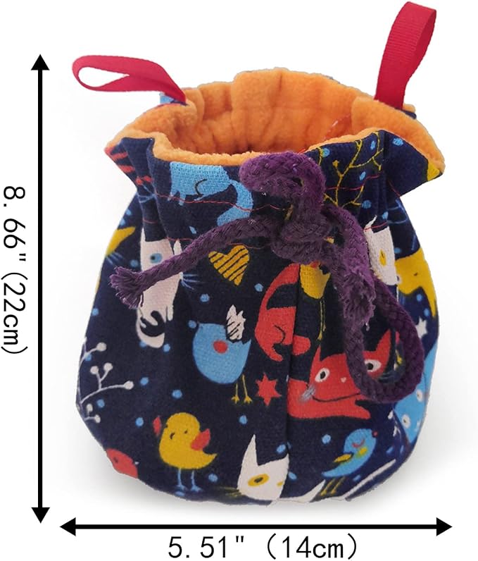 Dnoifne Sugar Glider Hanging Bed House, Sugar Glider Hamster Sleeping Pouch - Image 6