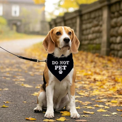 Do Not Pet Dog Bandana, Gift for Dogs Lover, Funny Cute Pet Triangle Scarf - Image 5