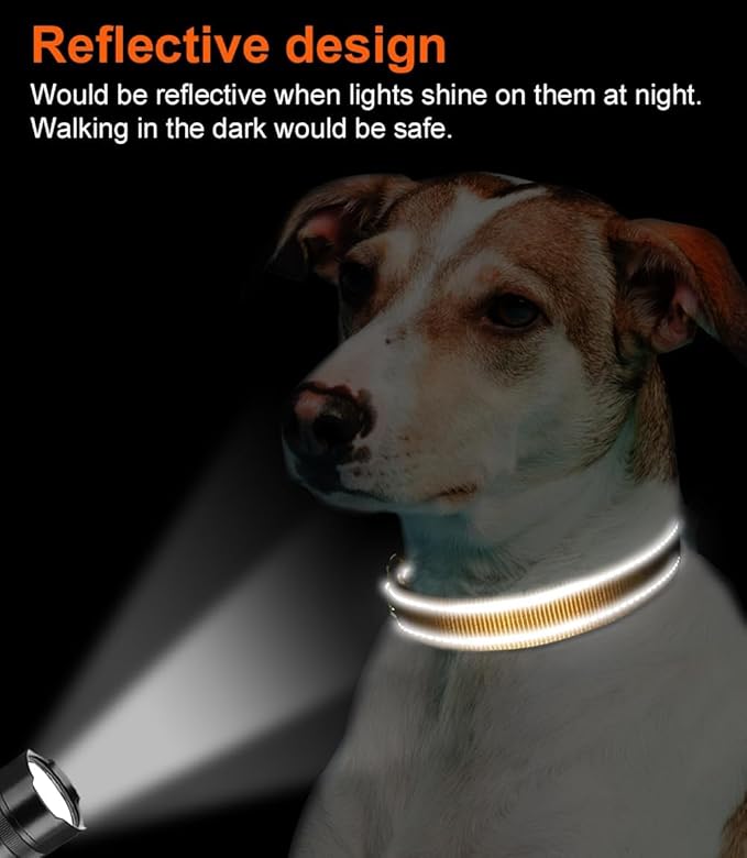 Joytale Reflective Dog Collar, Soft Neoprene Padded, Metal D-Ring, Nylon Pet - Image 5