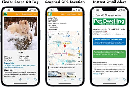 Pet Dwelling QR Pet Tag – Easy Scan Instant Location Alerts, Online Pet Profile - Image 5