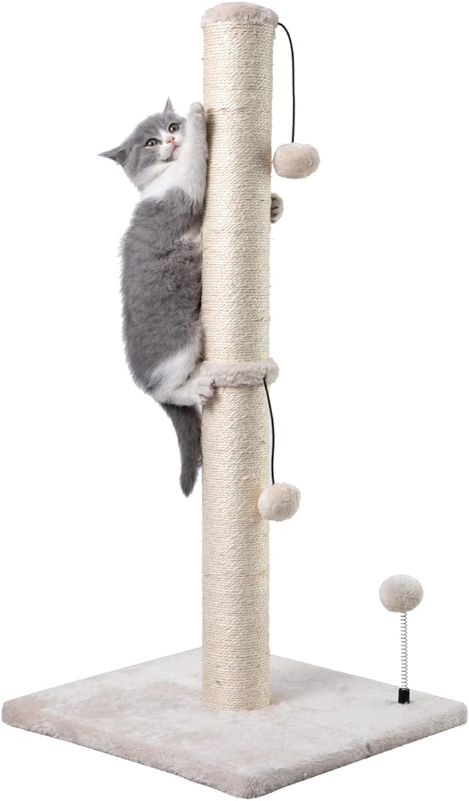 MECOOL 34” Tall Cat Scratching Post Premium Basics Kitten Scratcher Sisal by MECOOL
