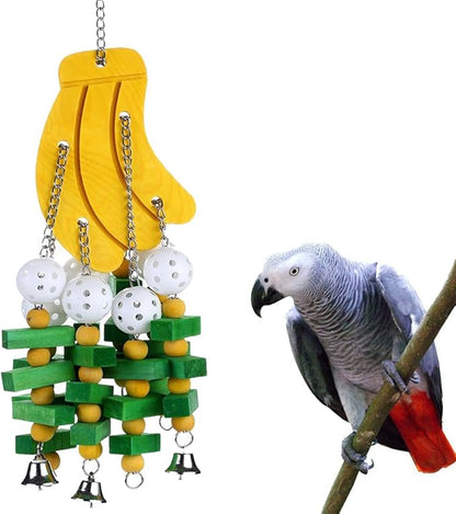 Bird Chewing Toy Large Medium Parrot Cage Bite Toys African Grey Macaws by KINTOR